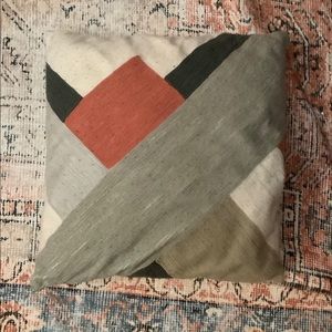 West Elm geometric square pillow
